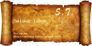 Smideg Tibor névjegykártya